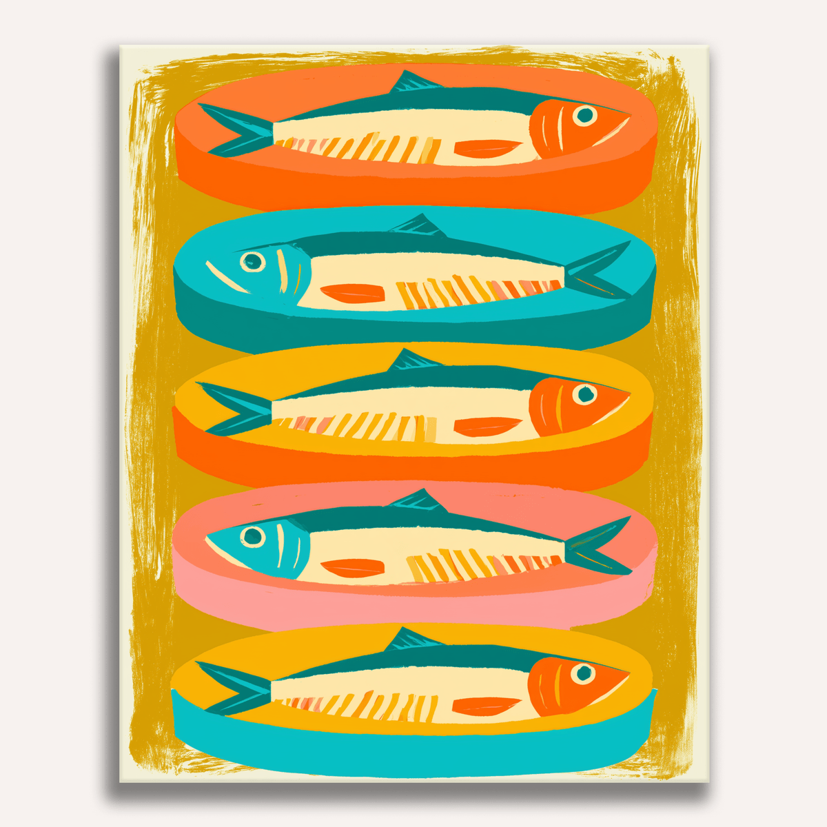 Stacked Sardine Colors - Number Artist Paint by Numbers Kits