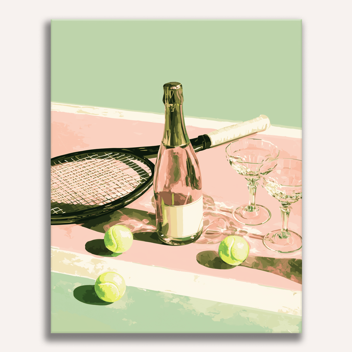 Tennis Champagne - Number Artist Paint by Numbers Kits