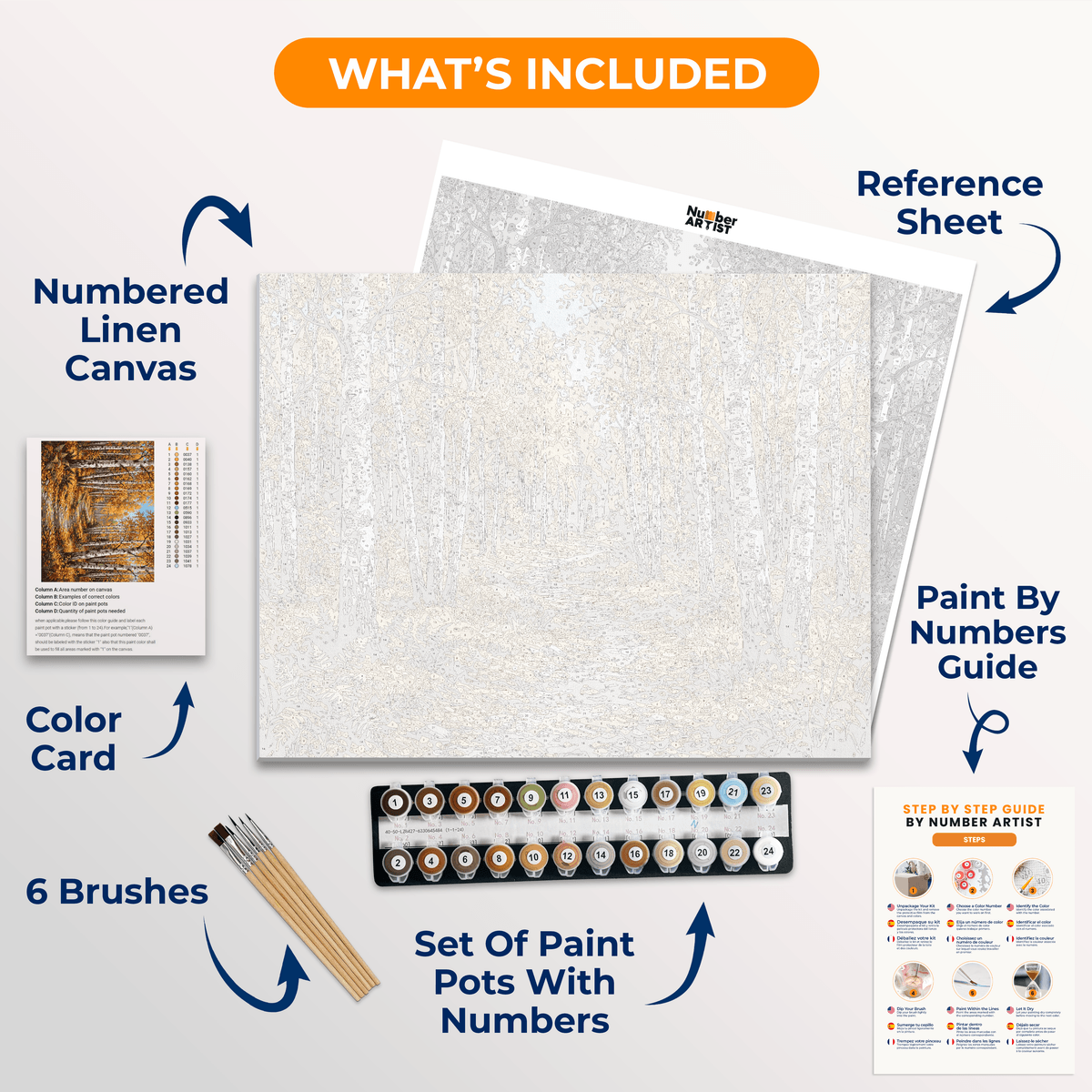 Birch Forest - Number Artist Paint by Numbers Kits