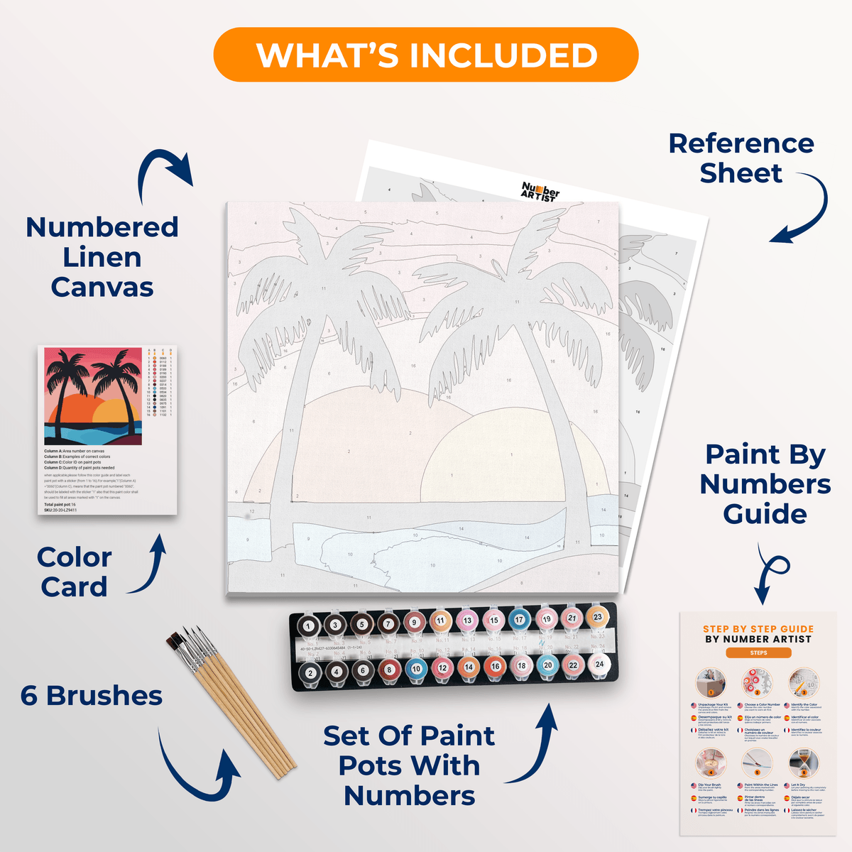 Tropical Haven - Number Artist Paint by Numbers Kits