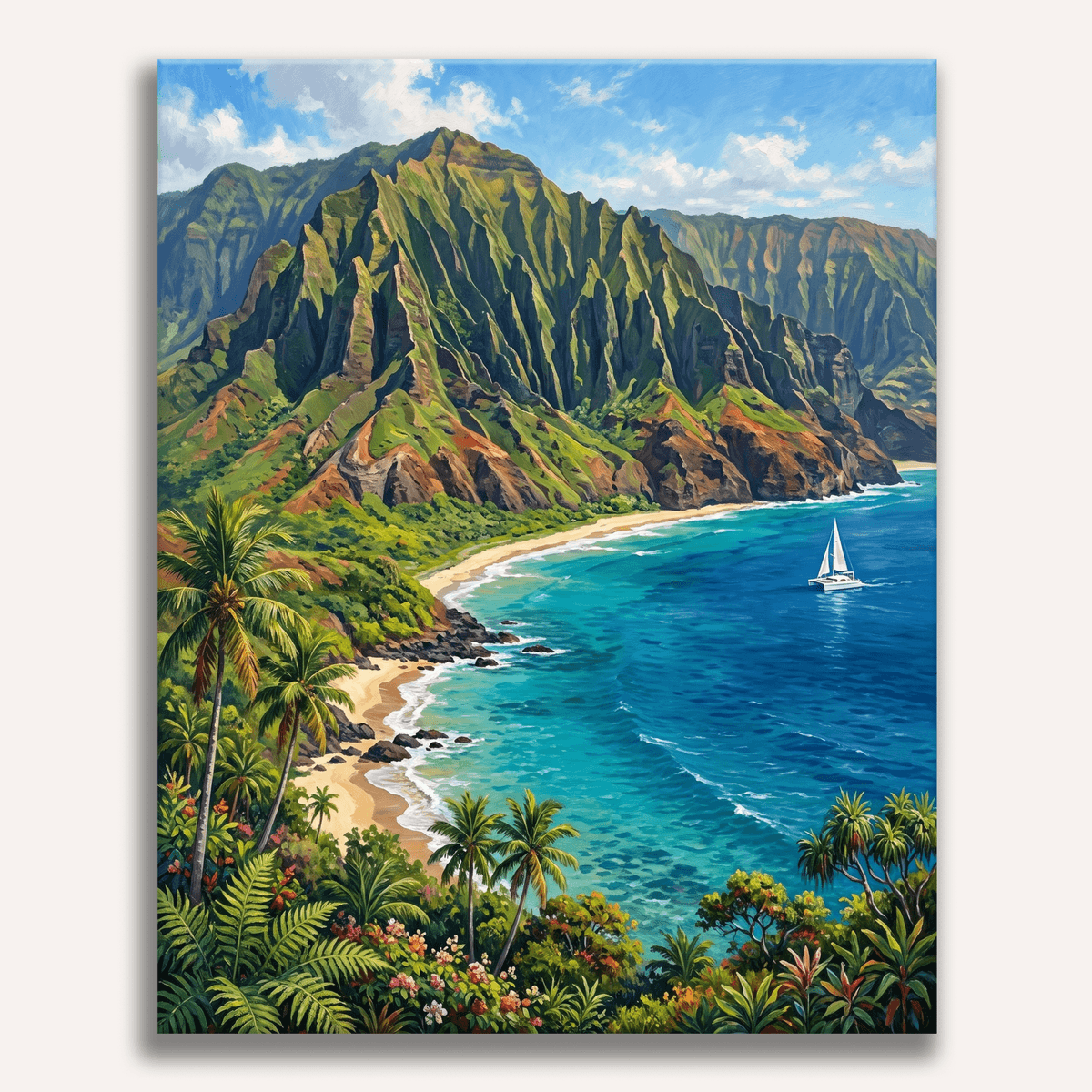 Napali Coast - Number Artist Paint by Numbers Kits