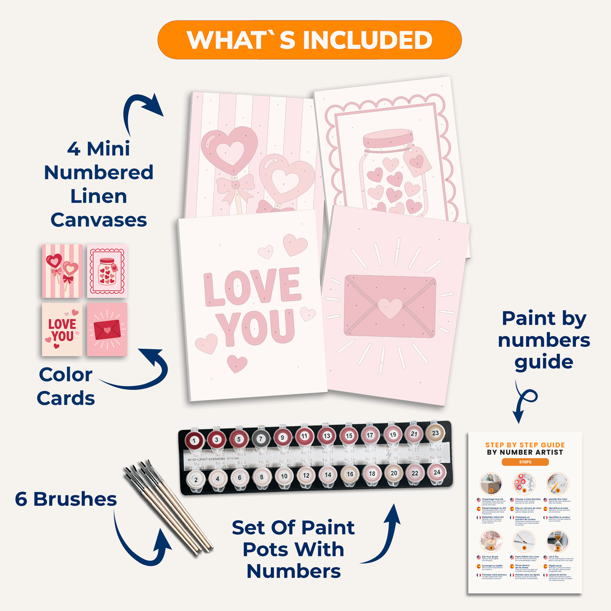 Sweet Little Reminders - Number Artist Paint by Numbers Kits