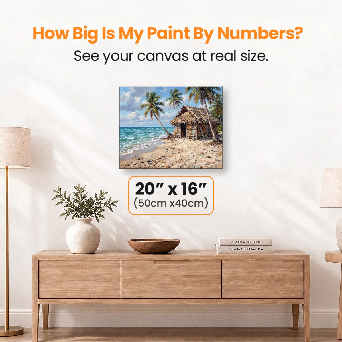 Palm Hut Paradise - Number Artist Paint by Numbers Kits