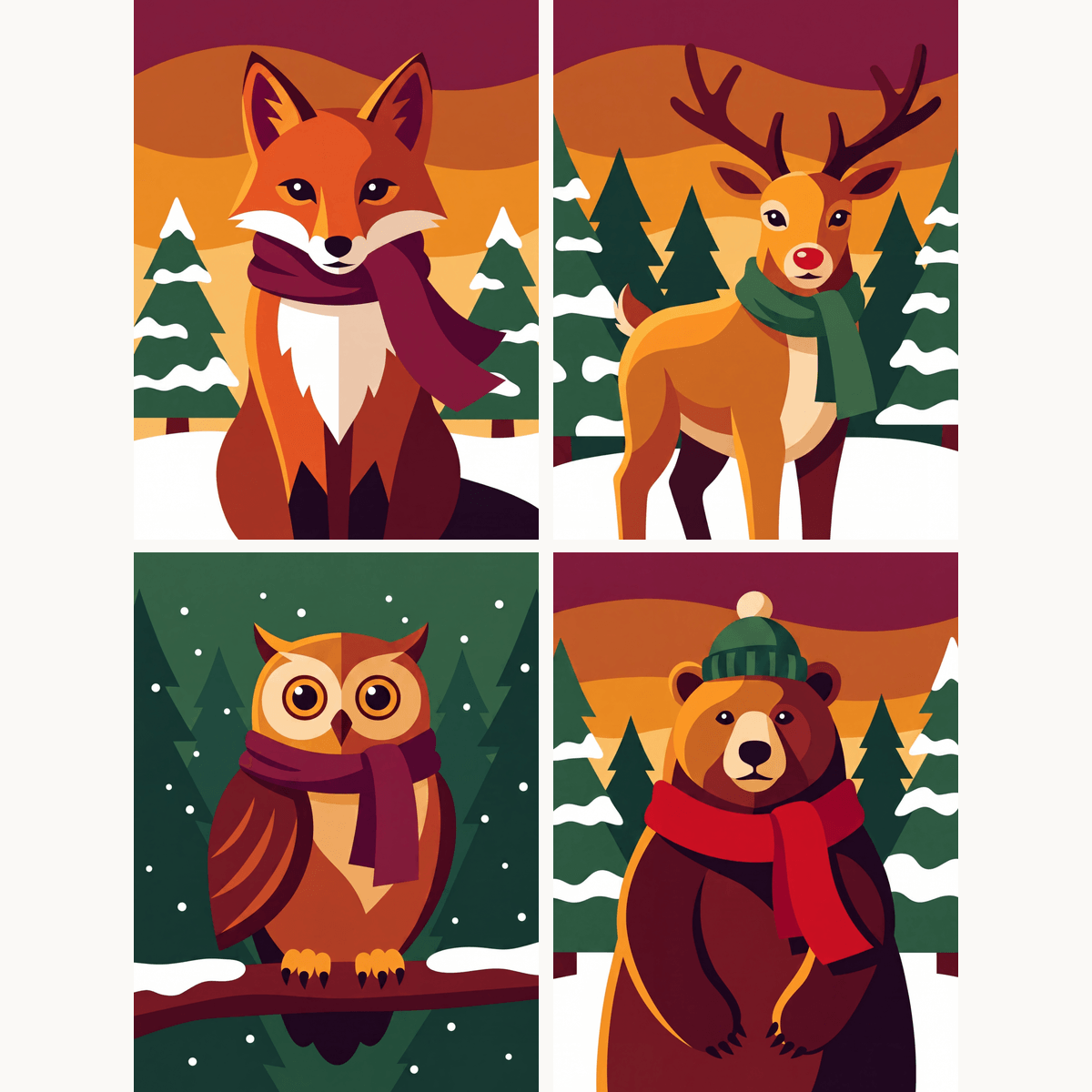 Woodland Warmth - Number Artist Paint by Numbers Kits