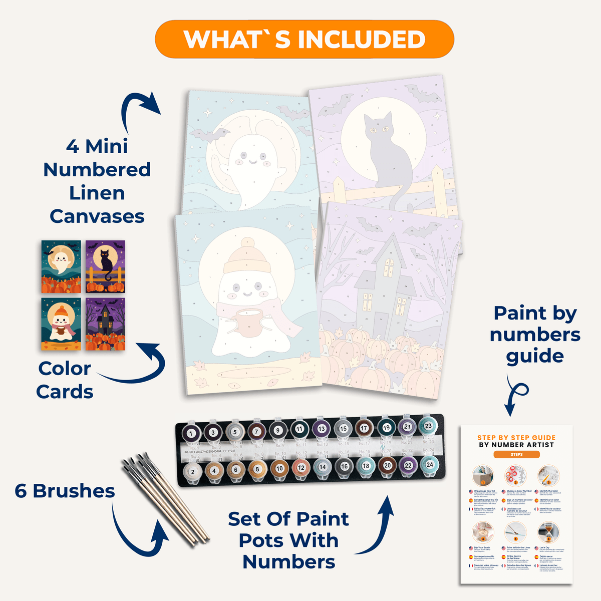 Cozy Ghost Nights - Number Artist Paint by Numbers Kits
