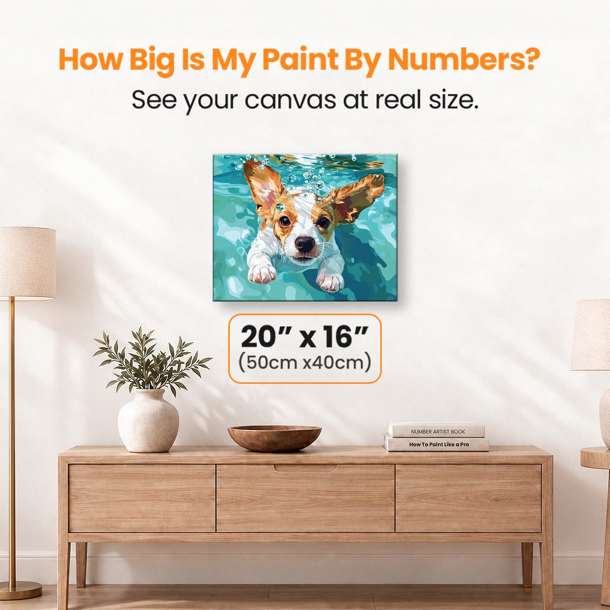Doggy Paddle - Number Artist Paint by Numbers Kits