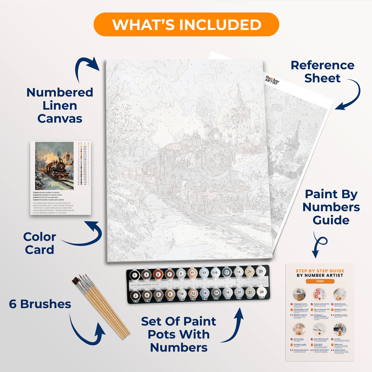 Winter Express - Number Artist Paint by Numbers Kits