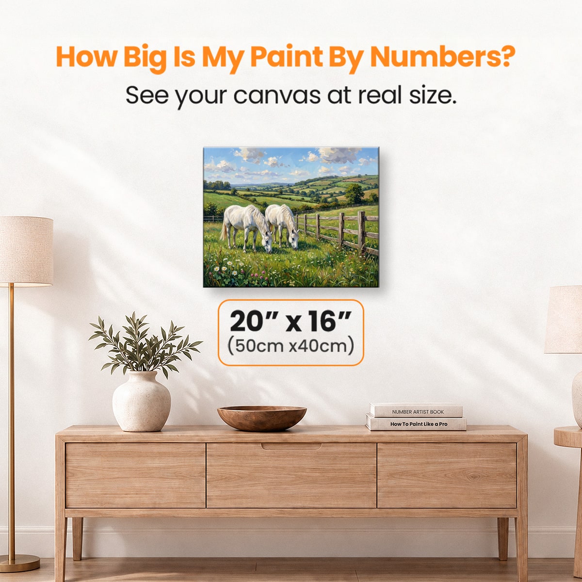 Wild White Horses - Number Artist Paint by Numbers Kits