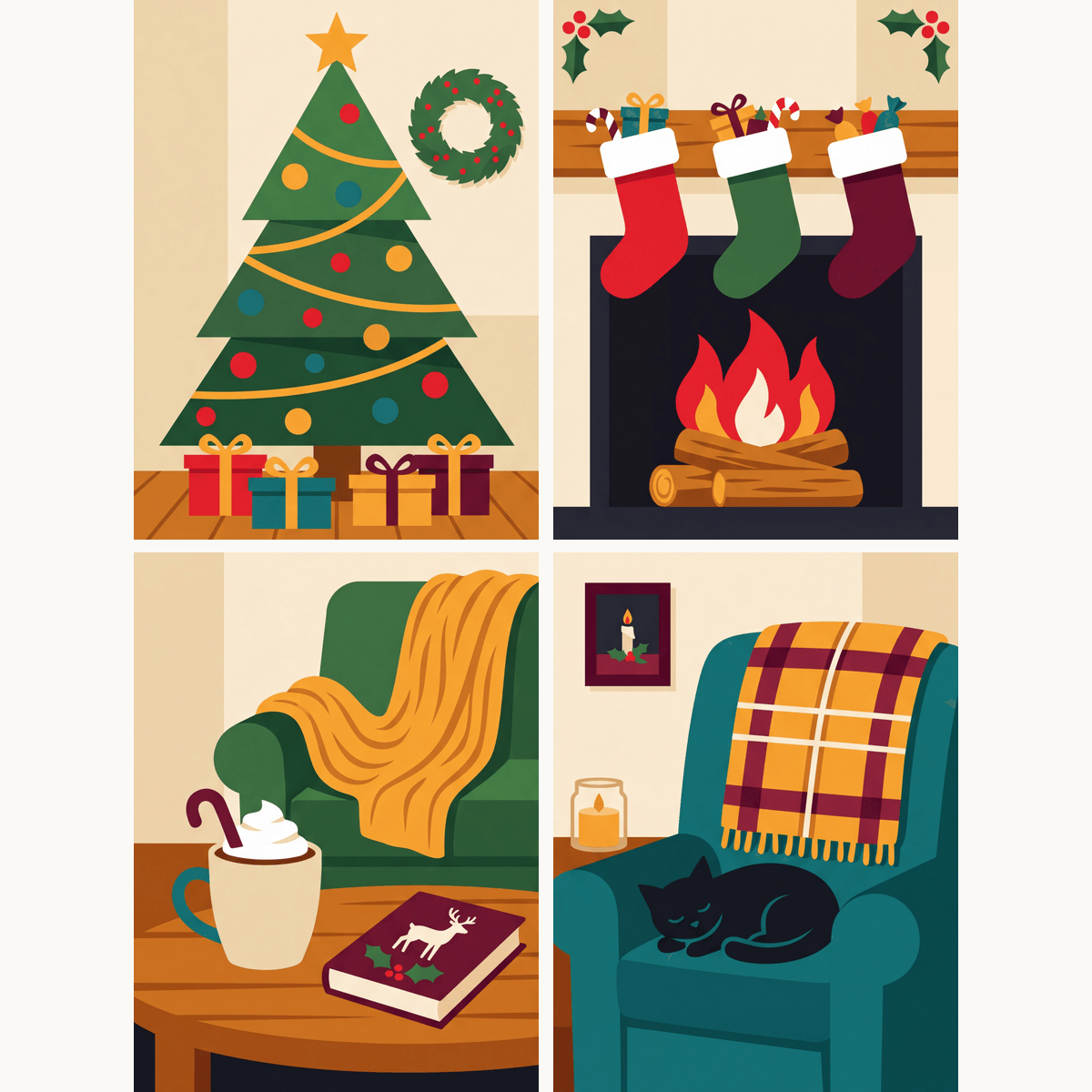 Fireside Christmas Comfort - Number Artist Paint by Numbers Kits