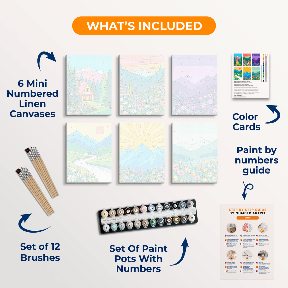 Mountain Wildflowers - Number Artist Paint by Numbers Kits