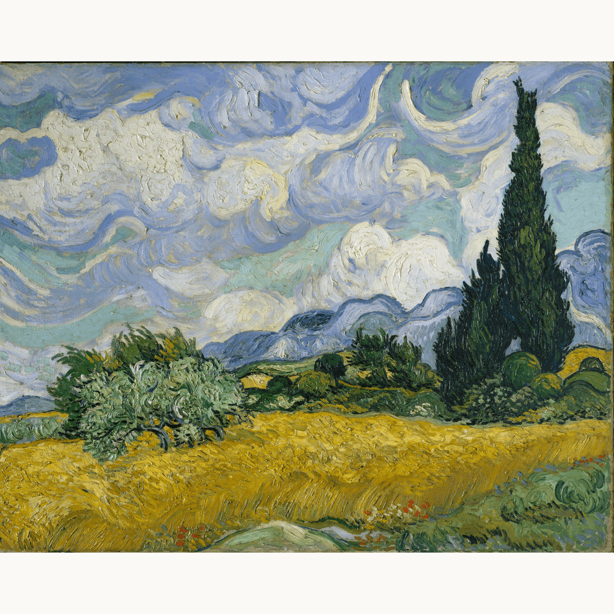 Wheat Field with Cypresses by Vincent Van Gogh - Number Artist Paint by Numbers Kits