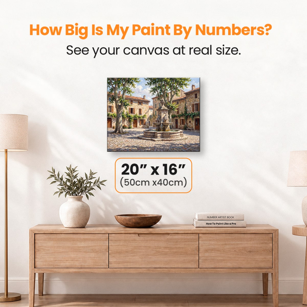 Fountain Square Calm - Number Artist Paint by Numbers Kits