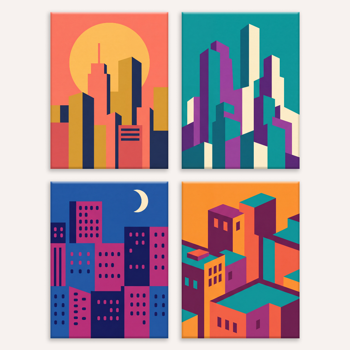 Modern Cityscapes - Number Artist Paint by Numbers Kits