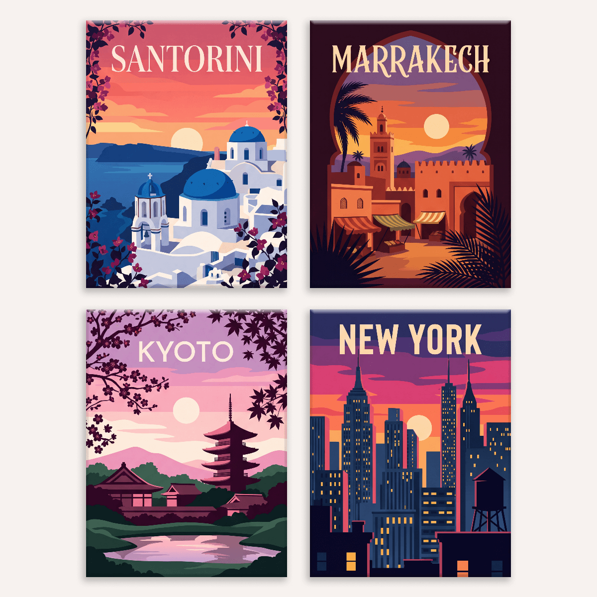 Passport Sunsets - Number Artist Paint by Numbers Kits