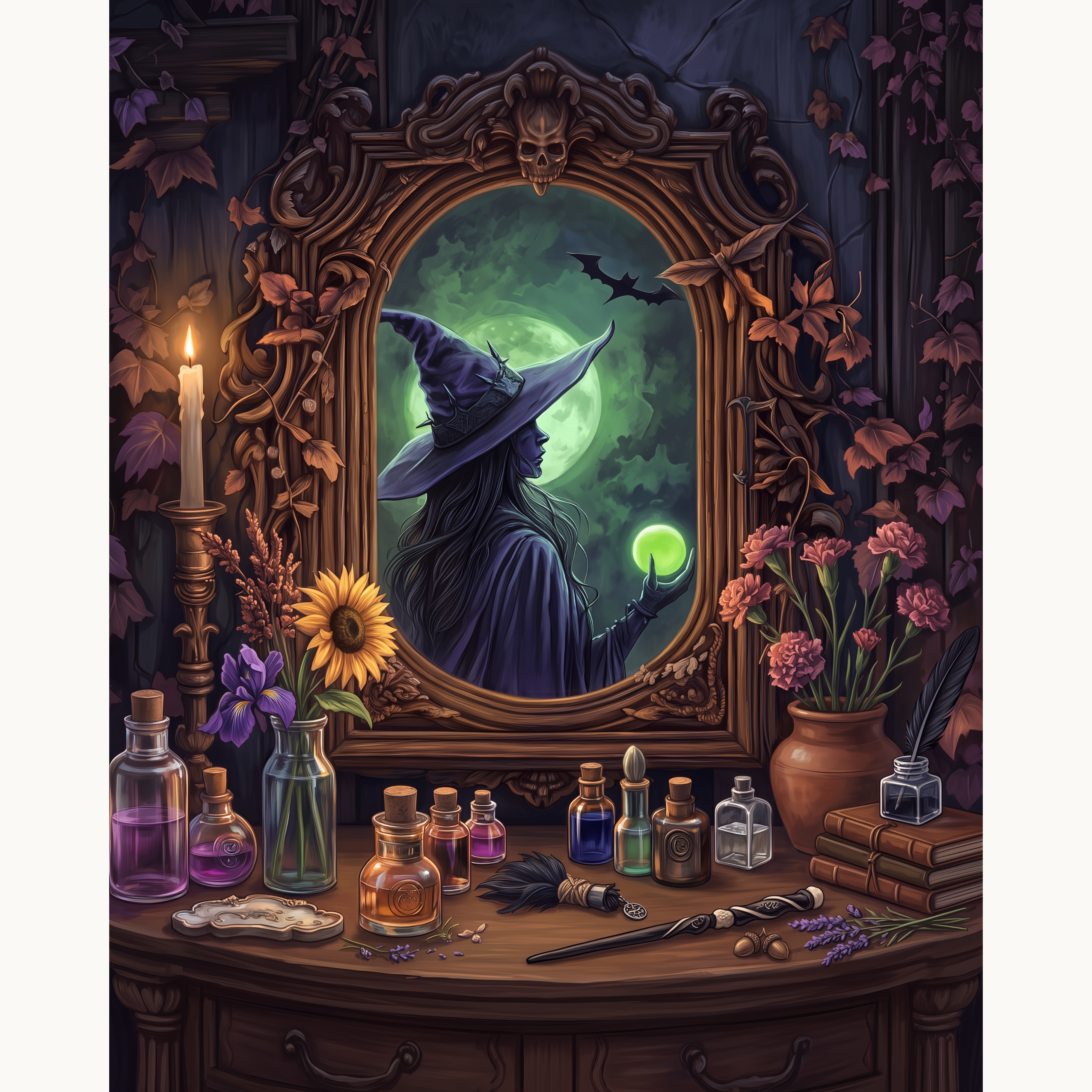 Witch in the Mirror - Number Artist Paint by Numbers Kits