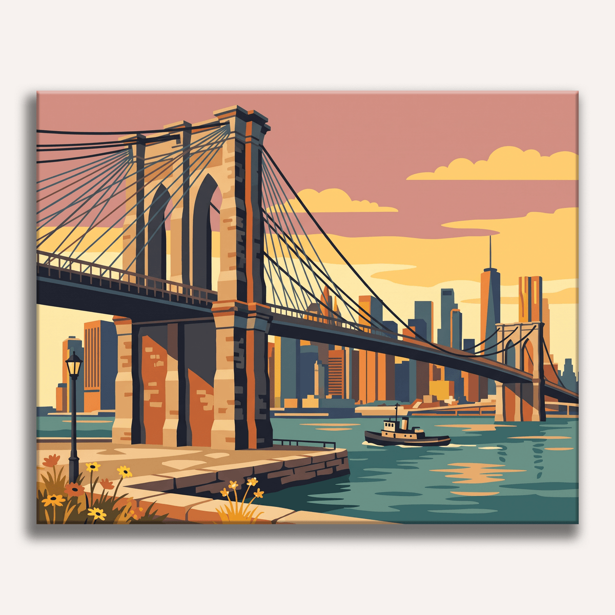 Brooklyn Golden Hour - Number Artist Paint by Numbers Kits