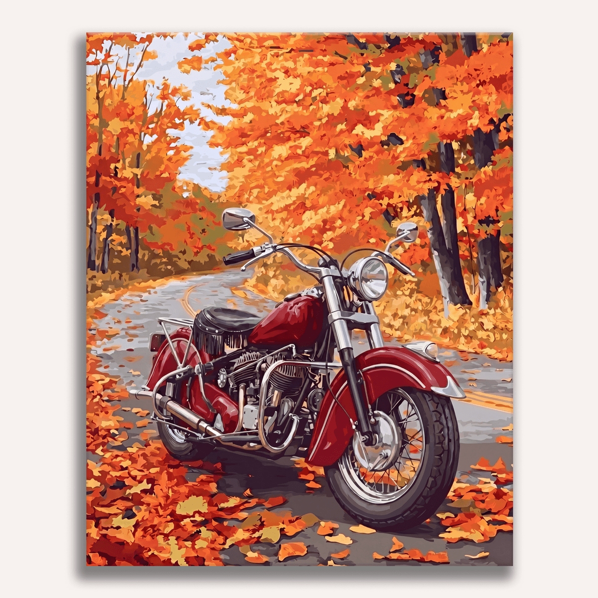 Retro Motorcycle - Number Artist Paint by Numbers Kits