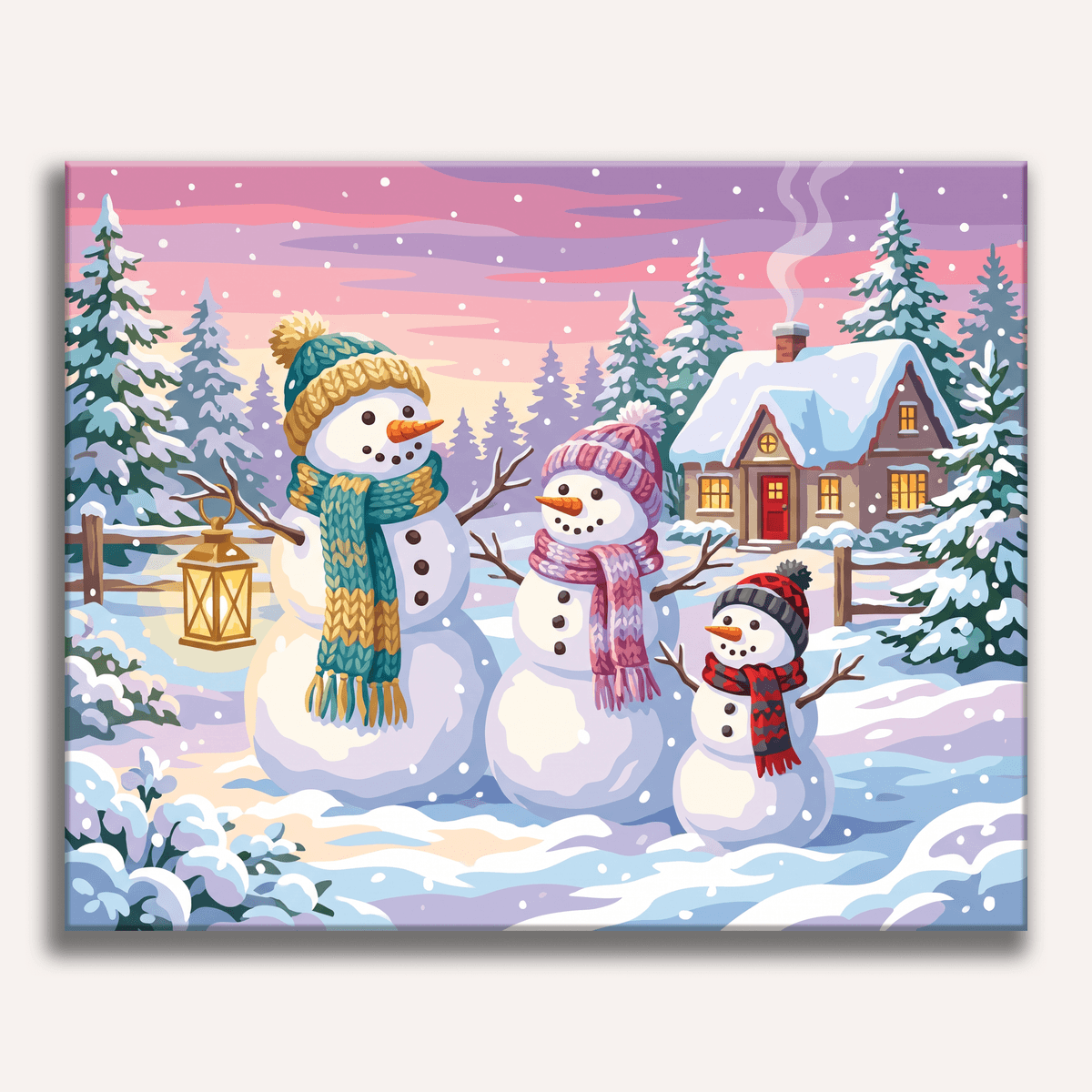 Snowman Family Joy - Number Artist Paint by Numbers Kits