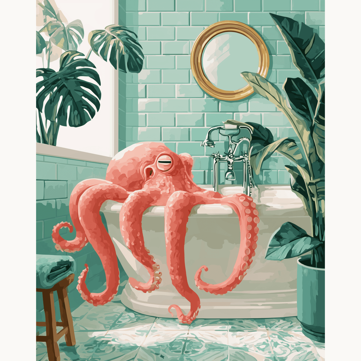 Bathing Tentacles - Number Artist Paint by Numbers Kits