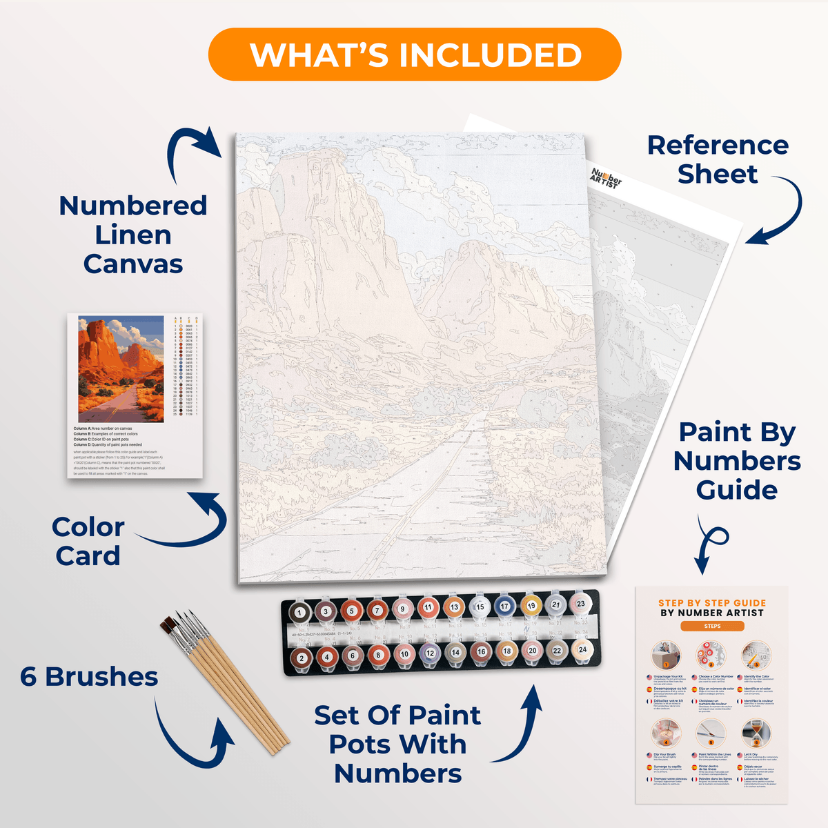 Desert Road - Number Artist Paint by Numbers Kits