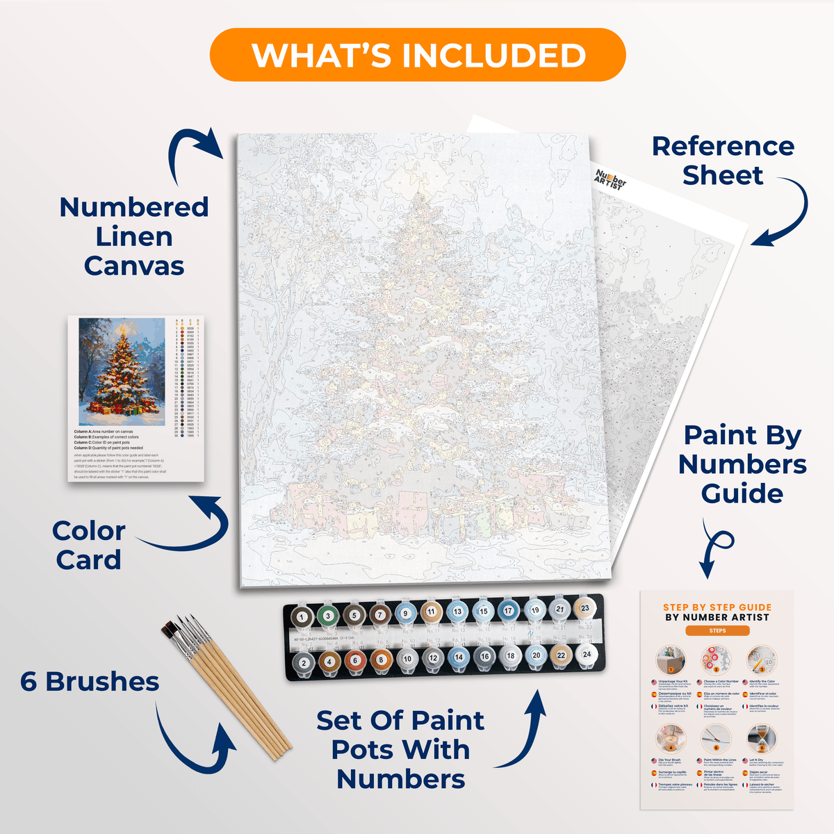 Holiday Joy - Number Artist Paint by Numbers Kits