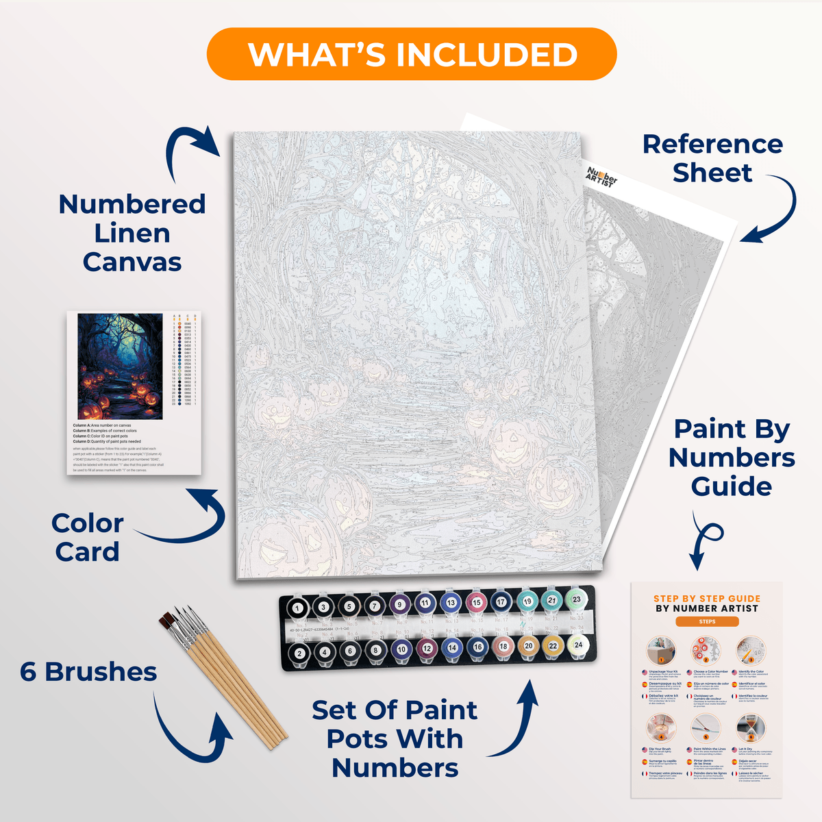 Pumpkin Path - Number Artist Paint by Numbers Kits