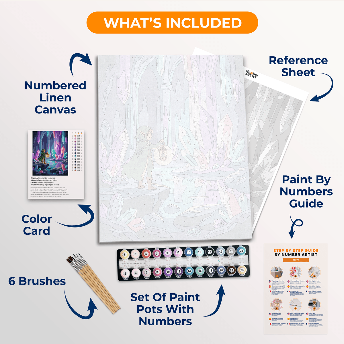 Crystal Cave Wonder - Number Artist Paint by Numbers Kits