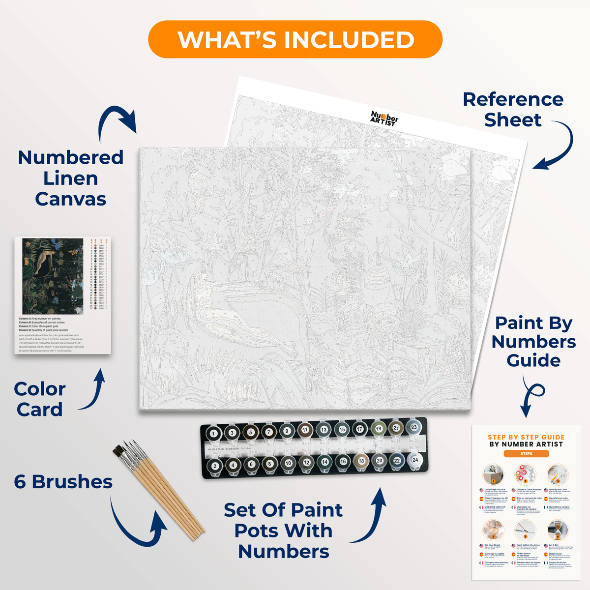 The Dream by Henri Rousseau - Number Artist Paint by Numbers Kits