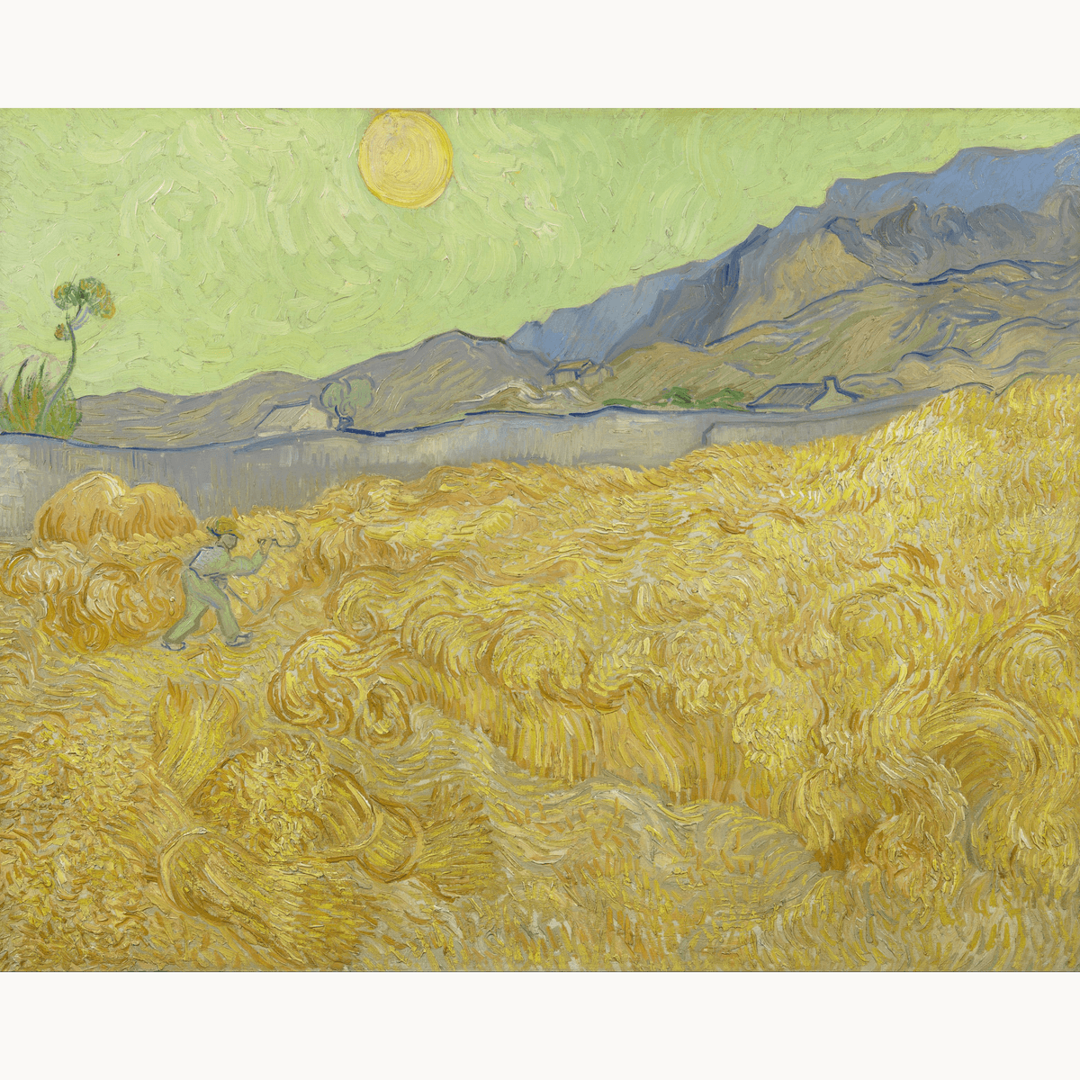 Wheatfield with a Reaper by Vincent Van Gogh - Number Artist Paint by Numbers Kits