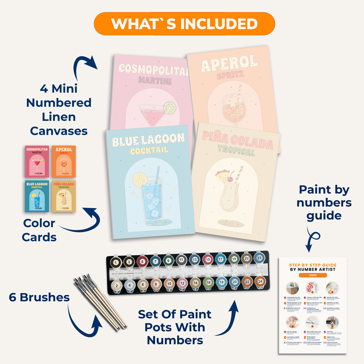 Cocktail Club Vol. 2 - Number Artist Paint by Numbers Kits
