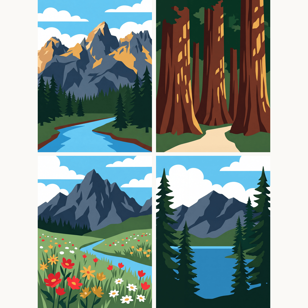 Mountain Serenity - Number Artist Paint by Numbers Kits