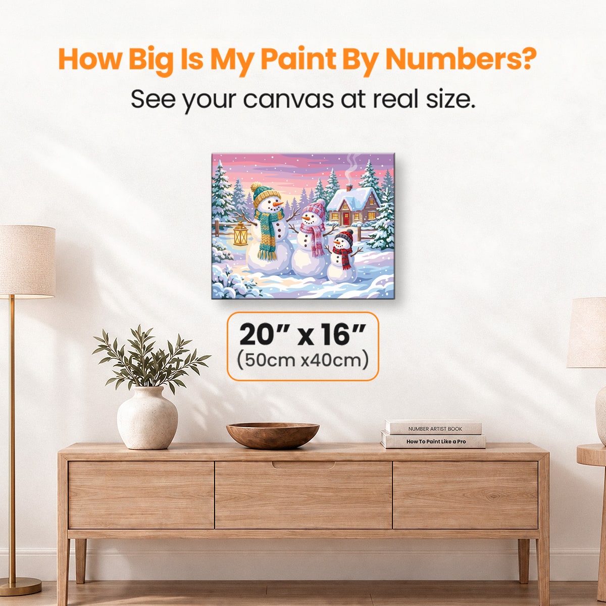 Snowman Family Joy - Number Artist Paint by Numbers Kits