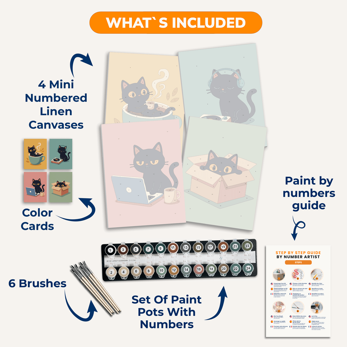 Black Cat Diaries - Number Artist Paint by Numbers Kits
