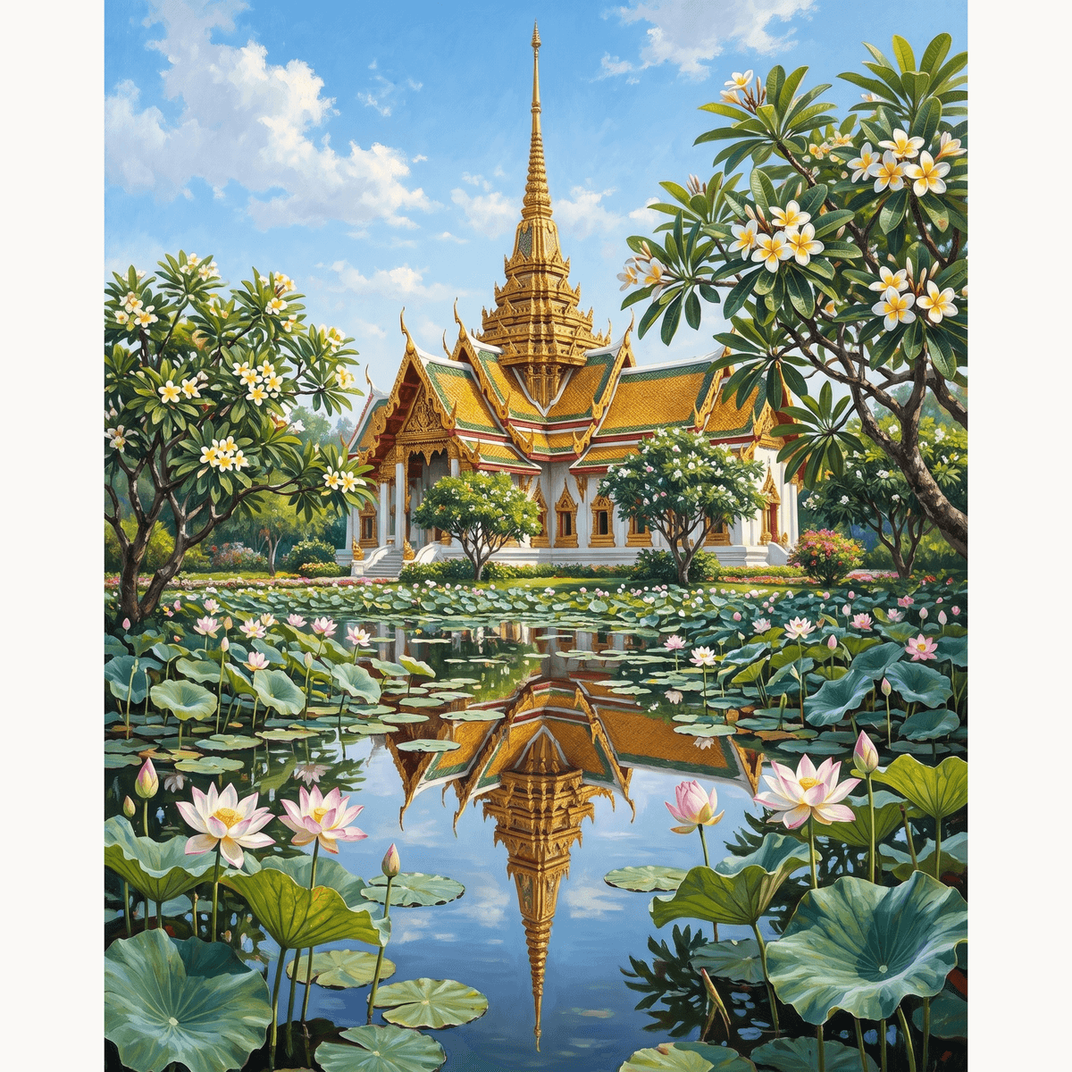 Lotus Temple Calm - Number Artist Paint by Numbers Kits