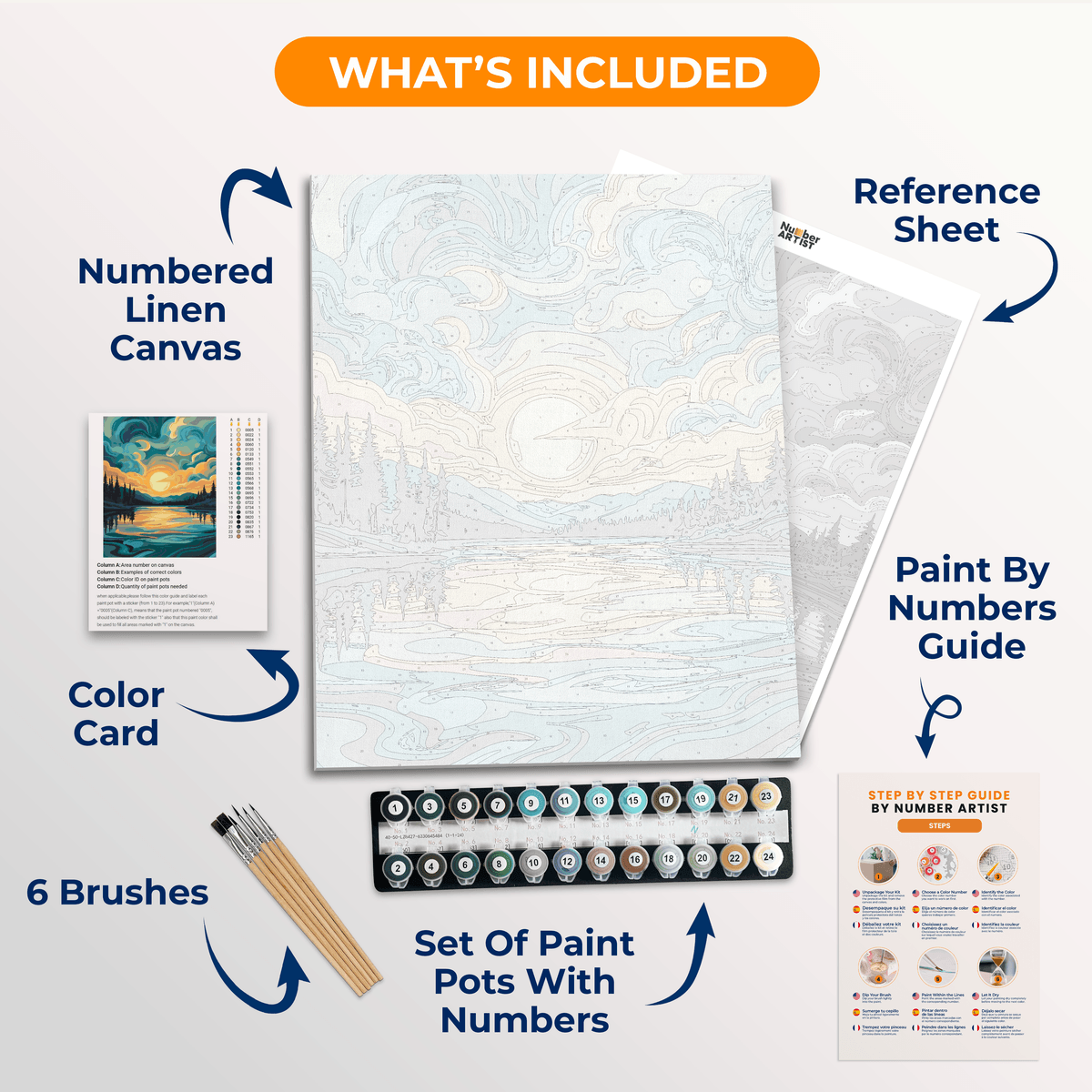 Swirling Bliss - Number Artist Paint by Numbers Kits