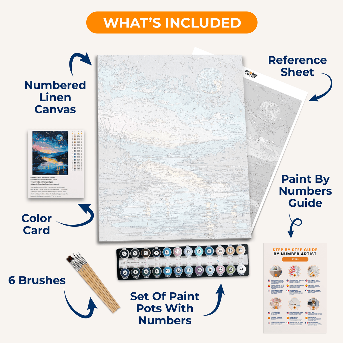 Moonlit Waters - Number Artist Paint by Numbers Kits