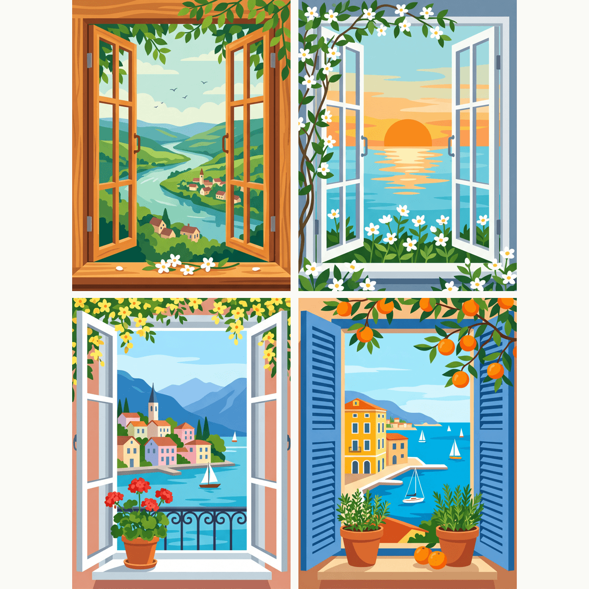 Window Views Vol. 2 - Number Artist Paint by Numbers Kits