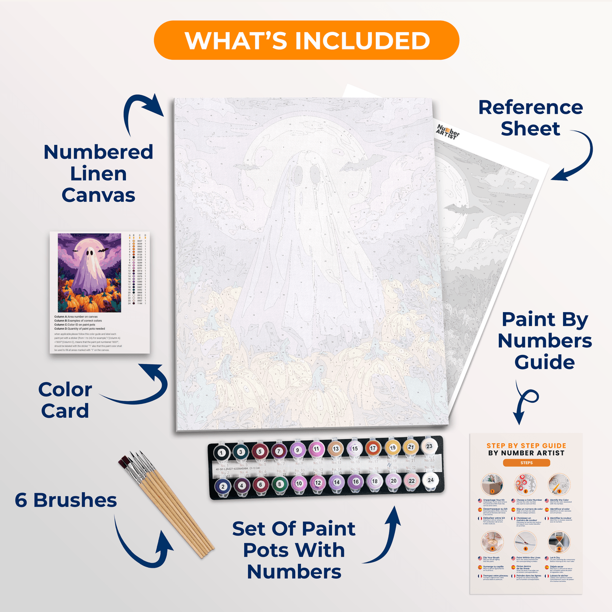 Purple Sky Ghost - Number Artist Paint by Numbers Kits