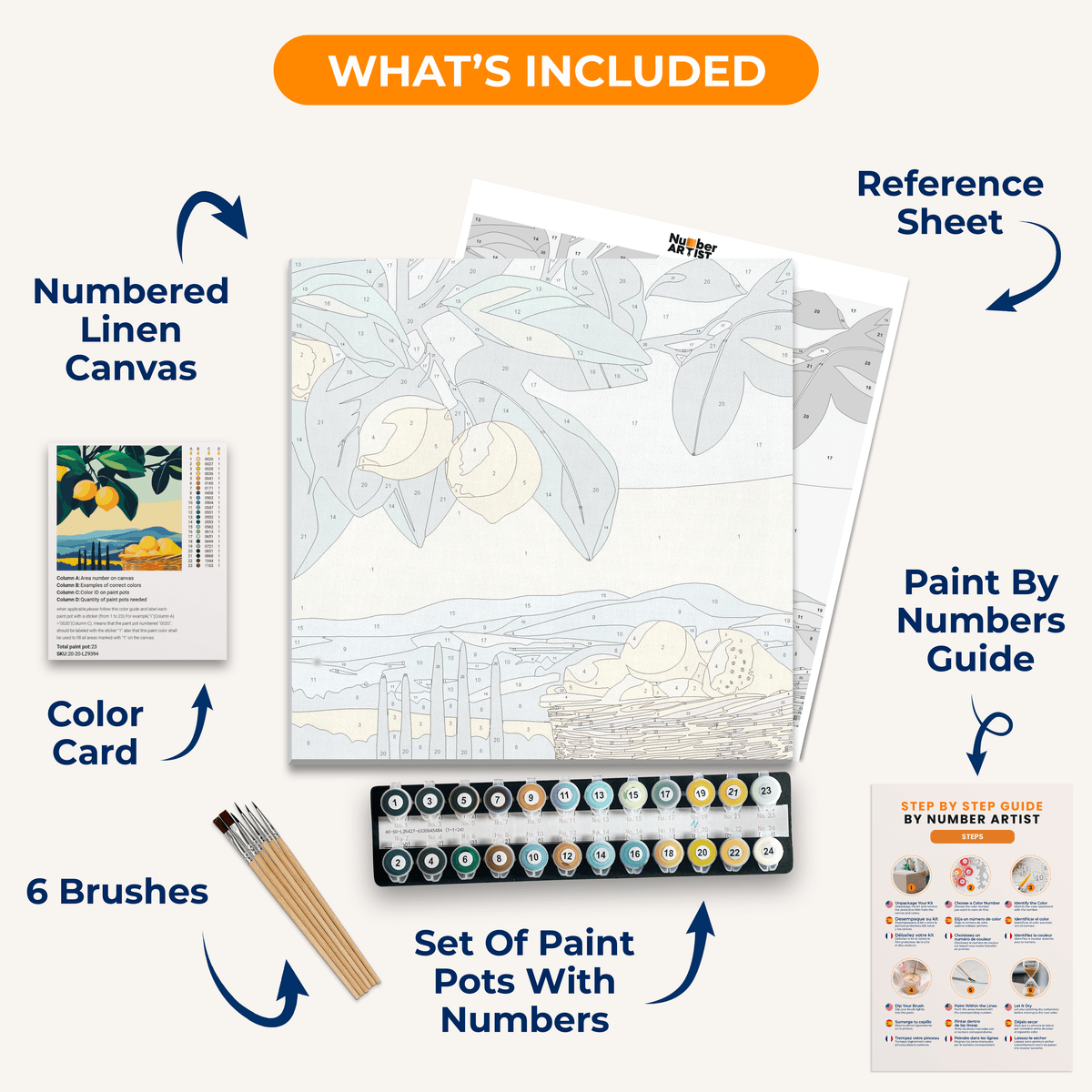 Lemon View - Number Artist Paint by Numbers Kits