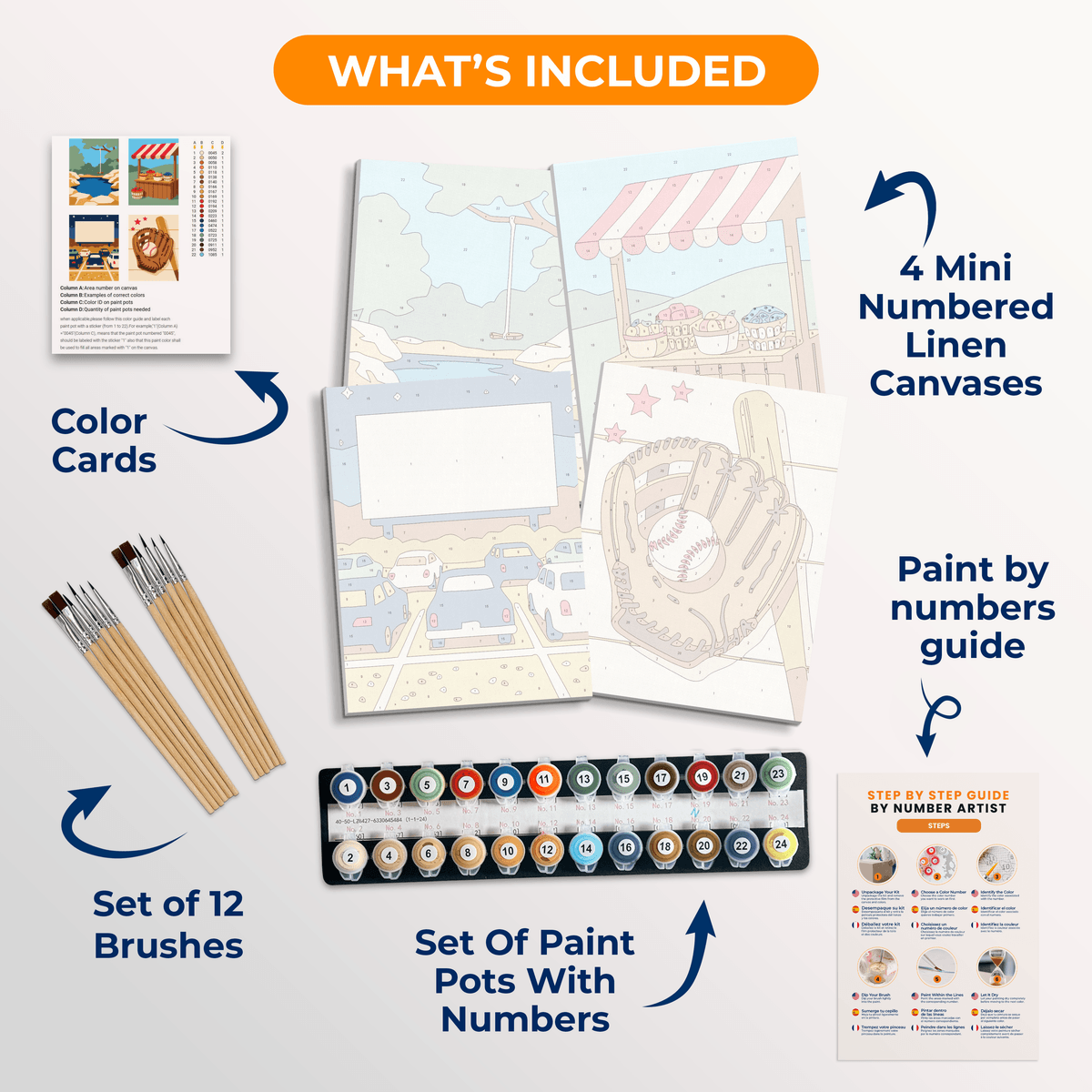 Hometown Pastime - Number Artist Paint by Numbers Kits