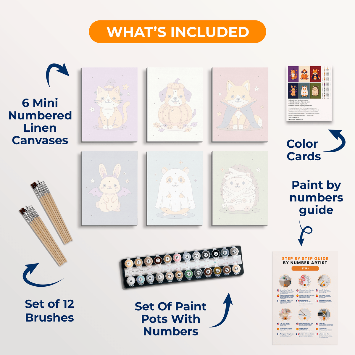 Halloween Pets - Number Artist Paint by Numbers Kits