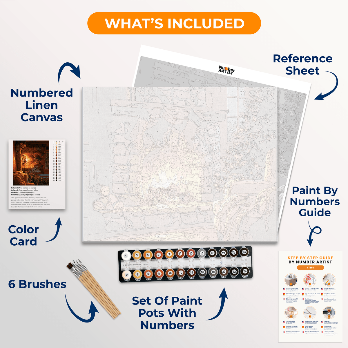 Fireside Comfort - Number Artist Paint by Numbers Kits