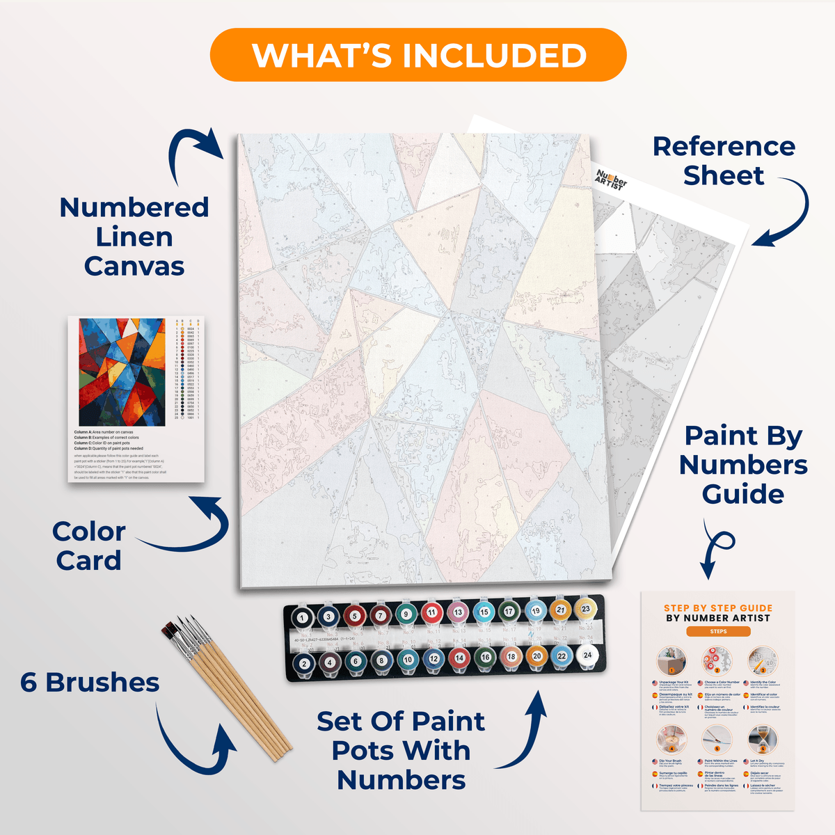 Geometric Shatter - Number Artist Paint by Numbers Kits