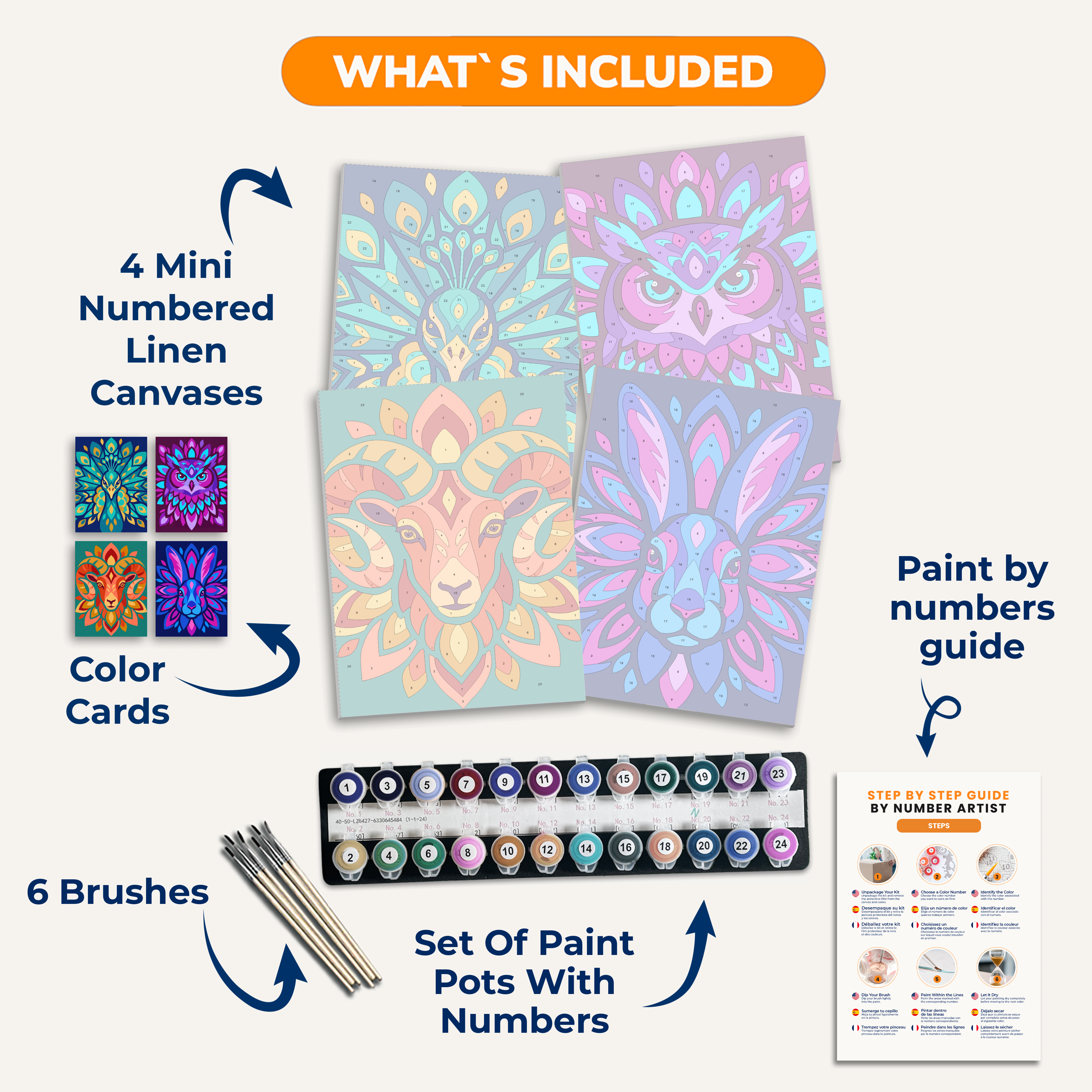 Ornamental Animals - Number Artist Paint by Numbers Kits