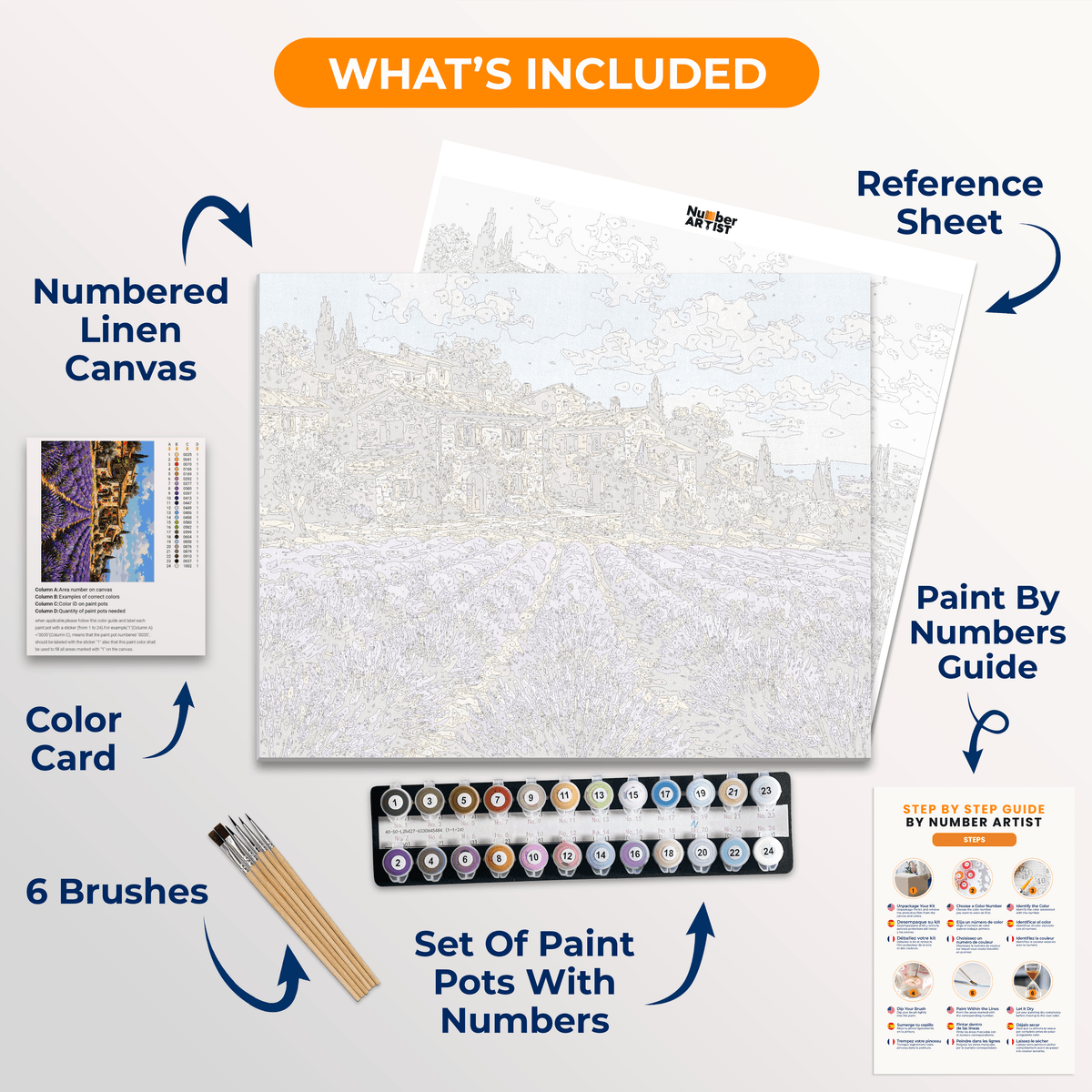 Lavender Hamlet - Number Artist Paint by Numbers Kits