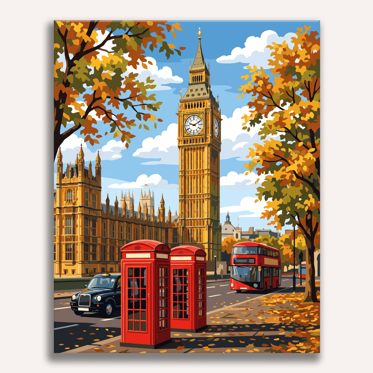 Parliament Square Autumn - Number Artist Paint by Numbers Kits