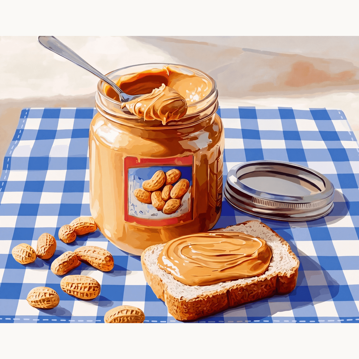 Peanut Butter Snack - Number Artist Paint by Numbers Kits