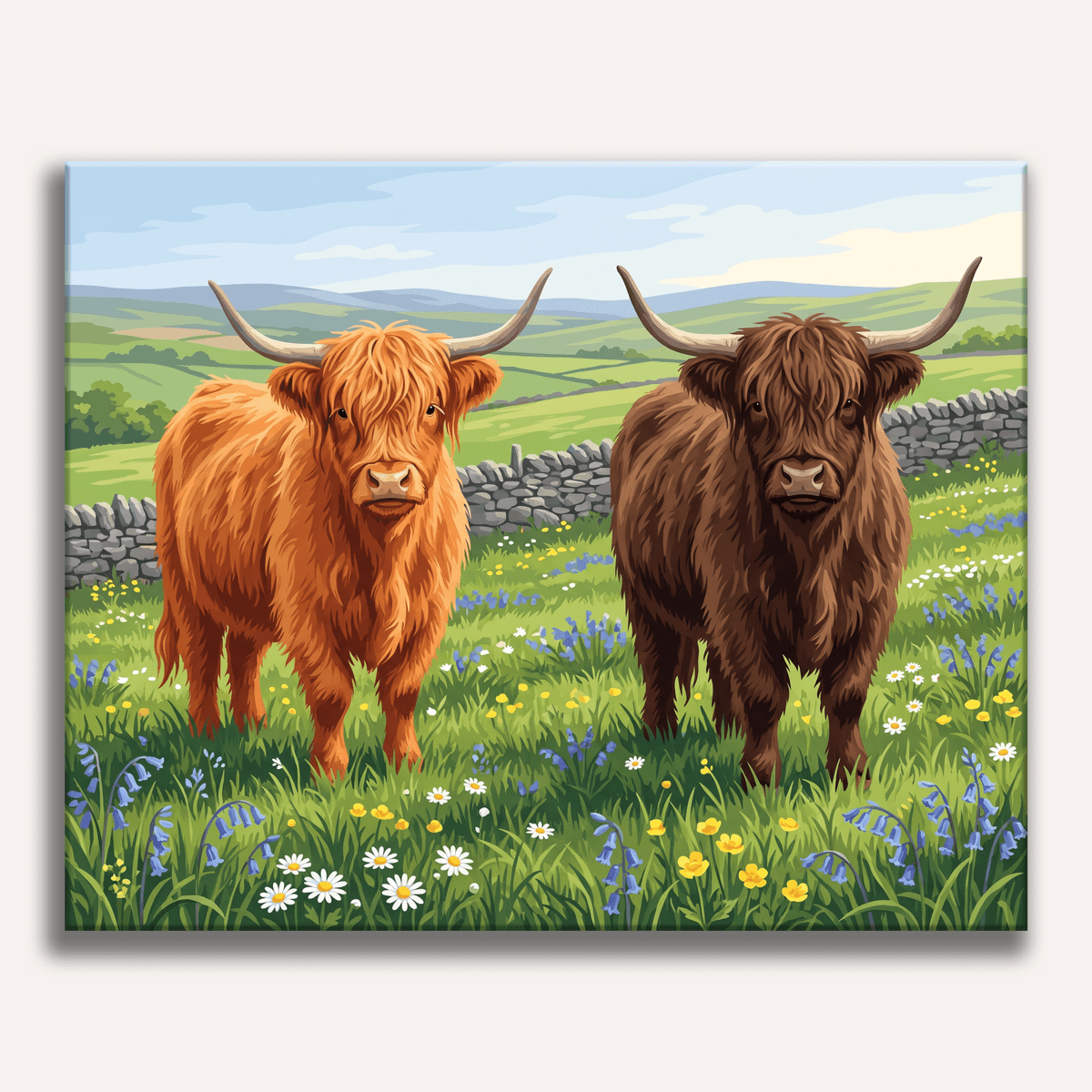 Bluebell Pasture Pair - Number Artist Paint by Numbers Kits