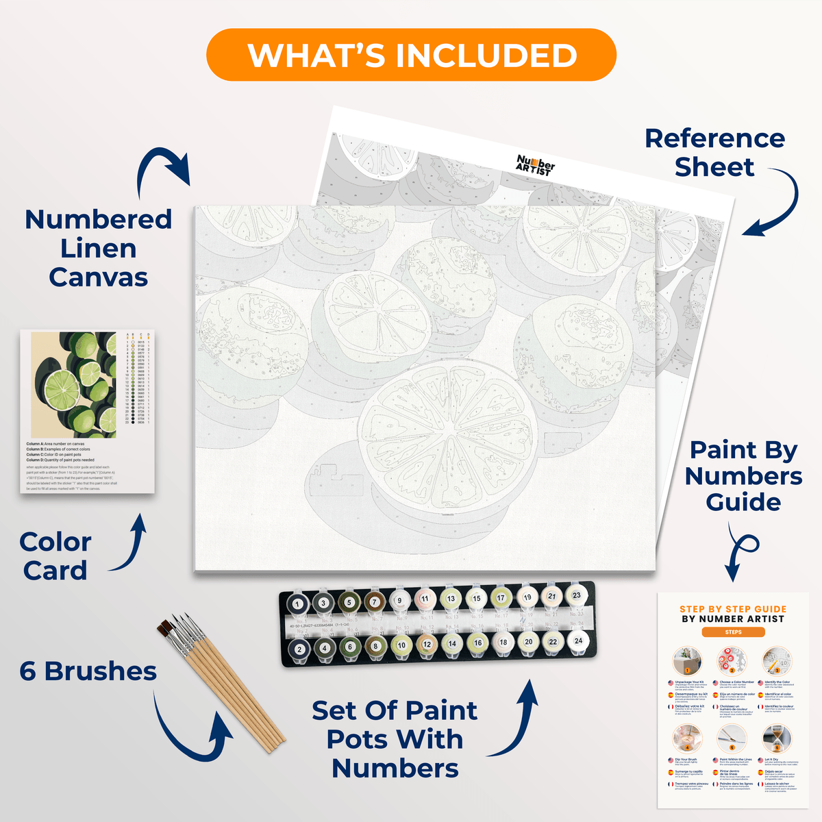 Lots of Lime - Number Artist Paint by Numbers Kits
