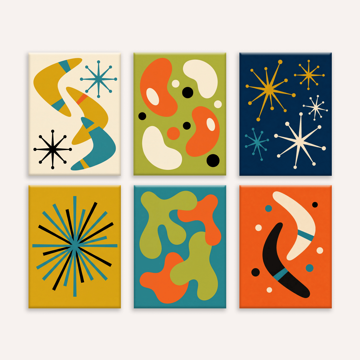 Atomic Age Abstracts - Number Artist Paint by Numbers Kits